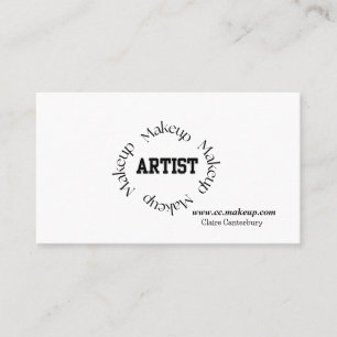 Visagistin mit fetter schwarzer Typografie Visitenkarte