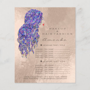 Visagistin Schönheitssalon Wimpern Flyer Meerjungf