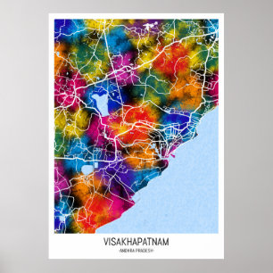 Visakhapatnam Andhra Pradesh Karte Poster