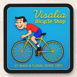 VISALIA BICYCLE SHOP. GETRÄNKEUNTERSETZER