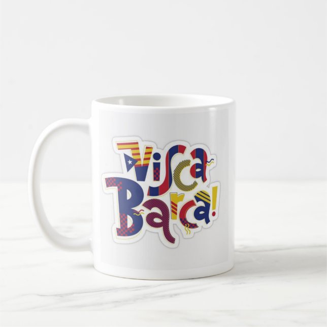 Visca Barça Coffee Mug  FC Barcelona Fan Gift Kaffeetasse (Links)