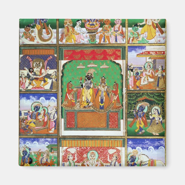Vishnu im Zentrum seiner zehn Avatare, Jaipur, R Magnet (Vorne)