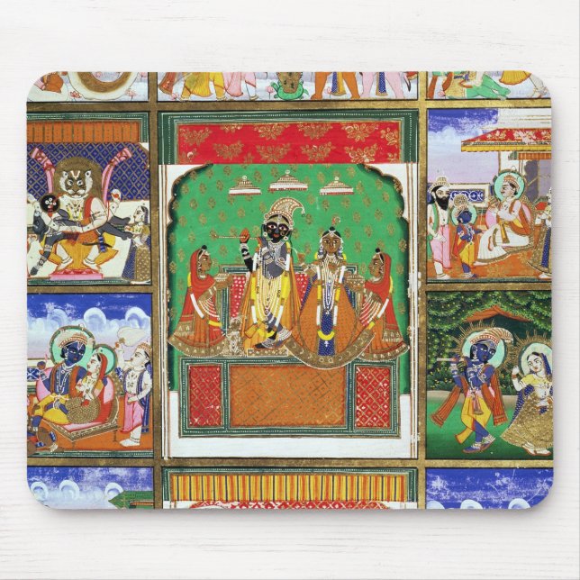 Vishnu in der Mitte seiner zehn Avataras, Jaipur, Mousepad (Vorne)