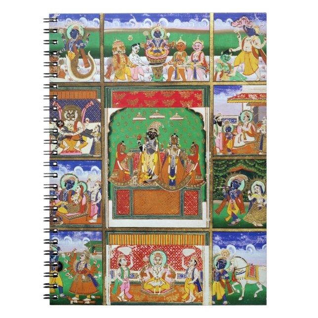 Vishnu in der Mitte seiner zehn Avataras, Jaipur, Notizblock (Vorderseite)
