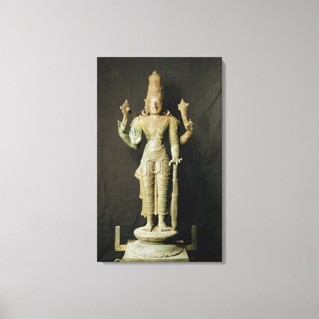 Vishnu, Late Chola Leinwanddruck (Vorderseite)