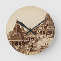 Vishnu Pud und andere Tempel, Benares (sepia Foto