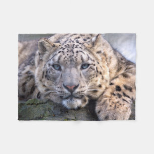 Vishnu Schnee-Leopard-Fleece-Decke Fleecedecke