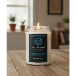 Vishuddha Throat Chakra Candle Label Lebensmitteletikett