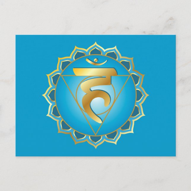 Vishuddhi oder Rachenchakra Postcard Postkarte (Vorderseite)