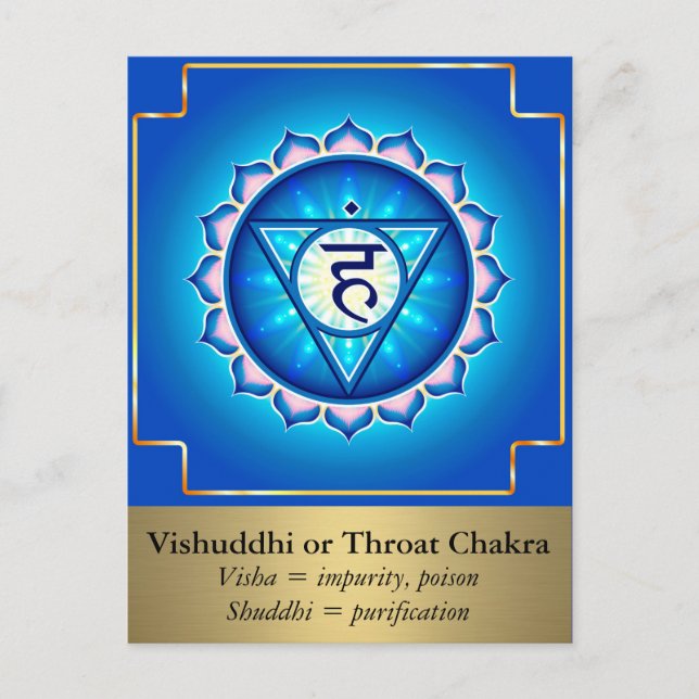Vishuddhi oder Throat Chakra Postcard Postkarte (Vorderseite)