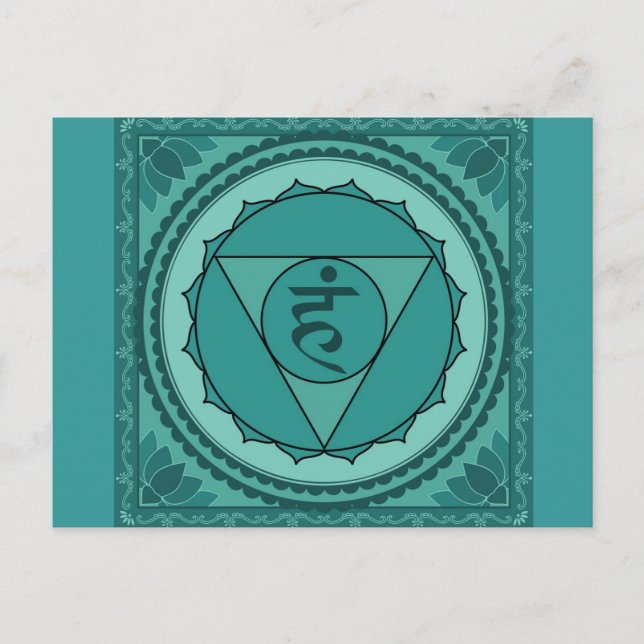 vishuddhi ou chakra de gorge Carte postale (Devant)