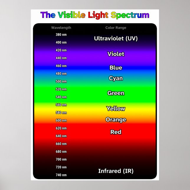 Visible Light Spectrum Poster (Vorne)