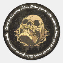 Visier, das Gott dir schaut Runder Aufkleber