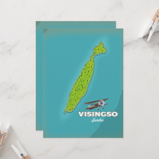 Visingsö Schweden Vintages Reiseplakat.