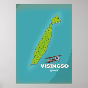 Visingsö Schweden Vintages Reiseplakat. Poster