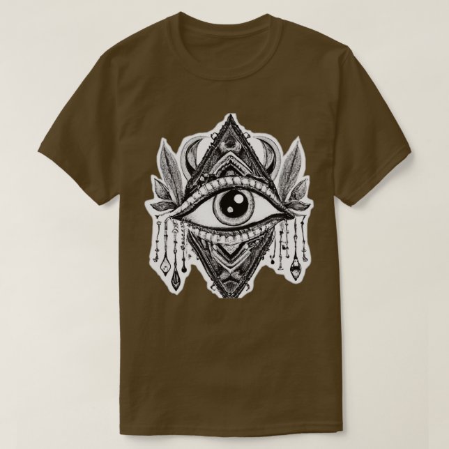 Vision-Ästhetik aus dem dritten Auge Zeichnend Ind T-Shirt (Design vorne)
