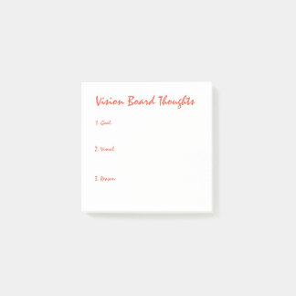 Vision Board Thoughts Post-It Notes