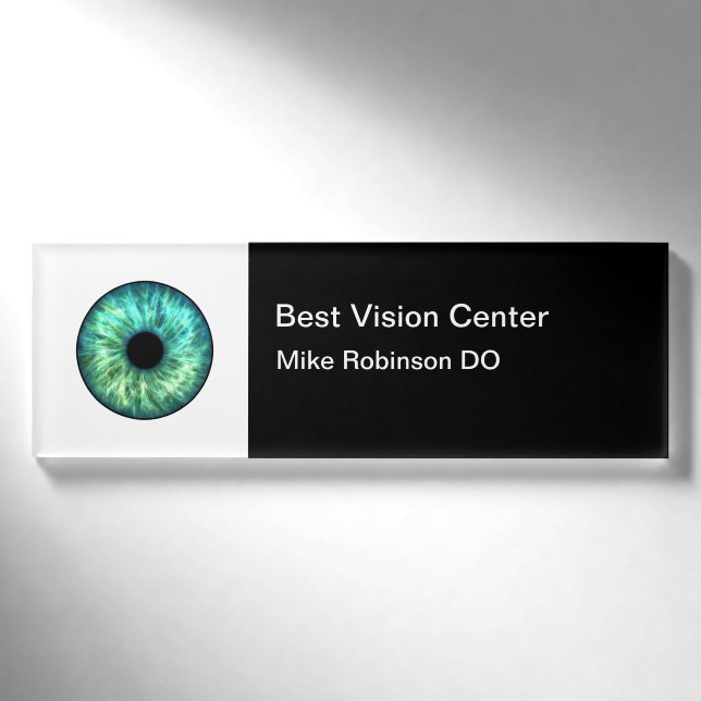 Vision Care Modern Name Tags Namenschild (Vorderseite)