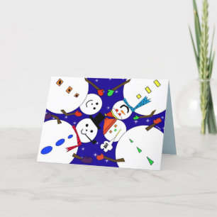 Vision de la carte de voeux de Noël des Snowmen