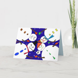 Vision de la carte de voeux de Noël des Snowmen
