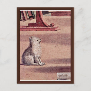 Vision des hl. Augustinus, Detail nach Carpaccio V Postkarte