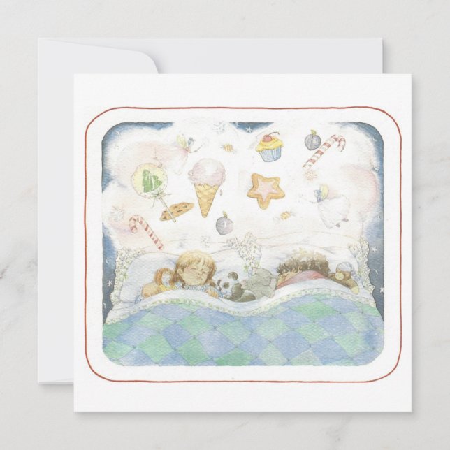 Vision des prunes de sucre Carte de Noël" (Devant)