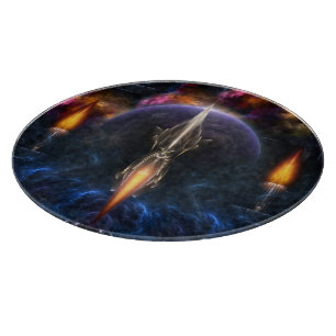 Vision des rundes Glasfaserkabors Schneidebrett