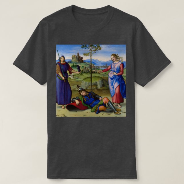 Vision eines Ritters Raphael T-Shirt (Design vorne)