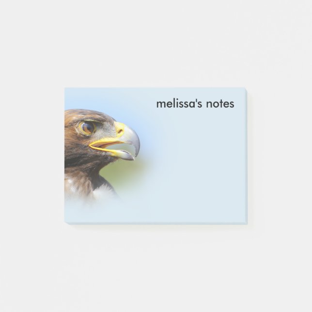 Vision eines schönen jungen Goldenen Adlers Post-it Klebezettel (Vorderseite)