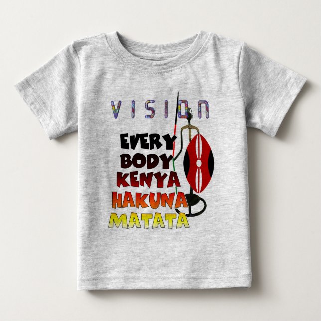 Vision Everybody Kenya Hakuna Matata Baby T-shirt (Vorderseite)