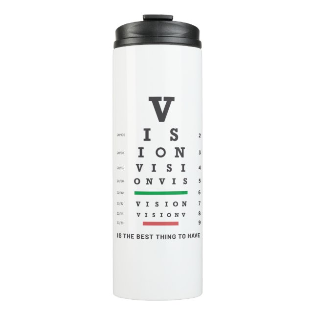 Vision eye chart thermosbecher (Vorderseite)