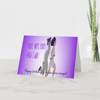 Vision Impaired Runner Birthday Card Karte