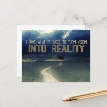 "Vision in Realität umsetzen" Motivation Affirmati