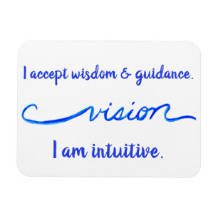 "Vision" Indigo Eye Chakra Inspirierend Worte Magn Magnet