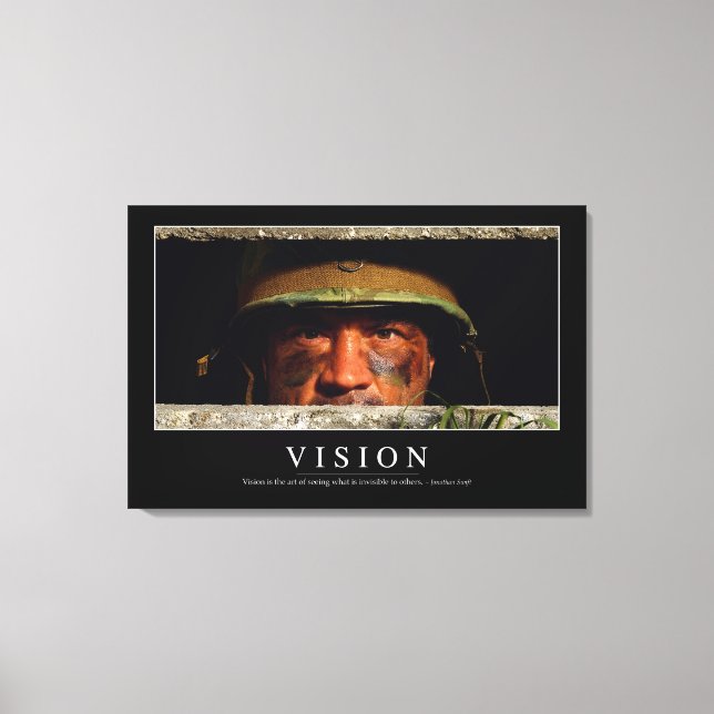 Vision: Inspiration Zitat Leinwanddruck (Vorderseite)