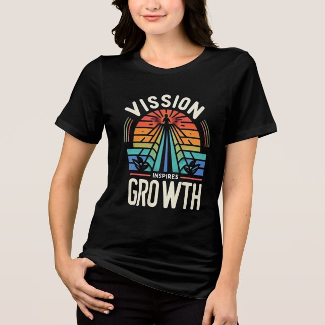 Vision Inspiriere Wachstum Tri-Blend Shirt (Vorderseite)