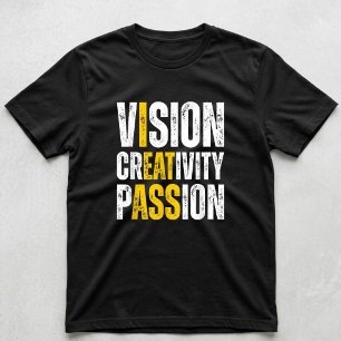Vision Kreativität Leidenschaft Lustiges Meme Männ T-Shirt