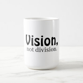 Vision, nicht Teilung weiß Kaffeetasse