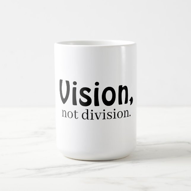 Vision, nicht Teilung weiß Kaffeetasse (Mittel)