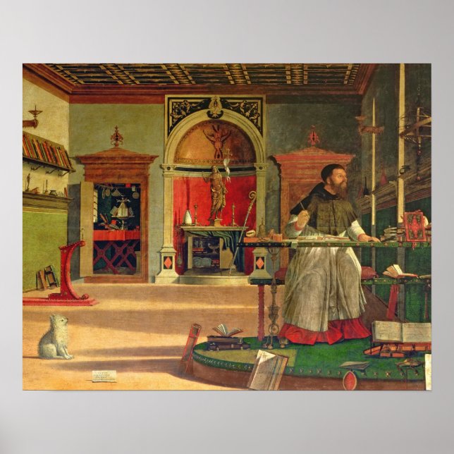 Vision of St. Augustine, 1502-08 (Öl auf Leinwand) Poster (Vorne)