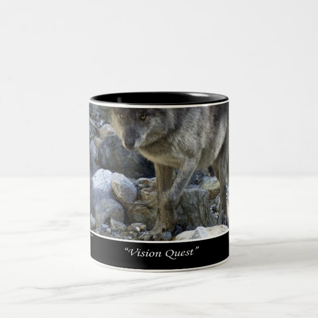 Vision Quest Gray Wolf Tasse (Mittel)