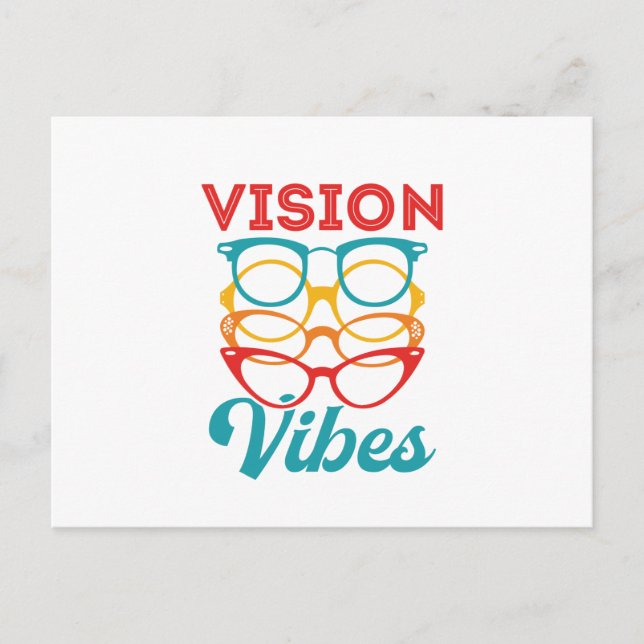 Vision Vibes Optometrisches Optometrie Personal Op Postkarte (Vorderseite)