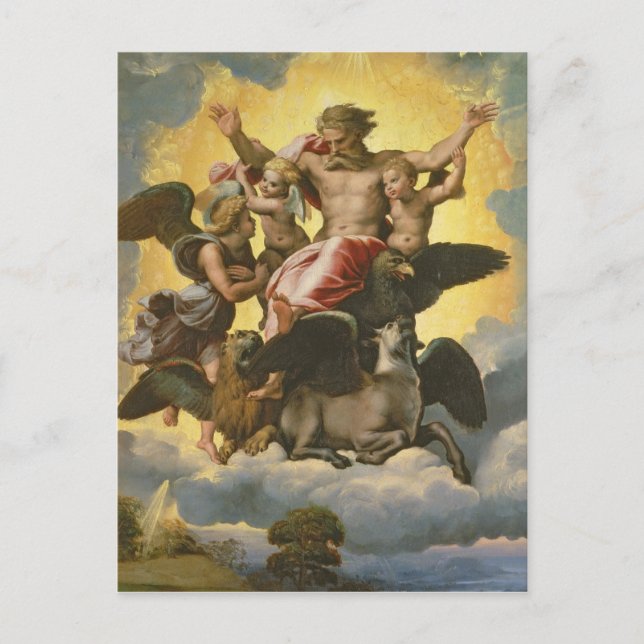 Vision von Ezekiel, c.1518 Postkarte (Vorderseite)