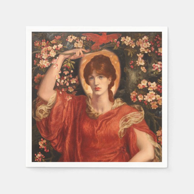Vision von Fiammetta (von Dante Gabriel Rossetti) Serviette (Vorderseite)