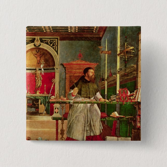 Vision von St Augustine, 1502-08 Button (Vorderseite)