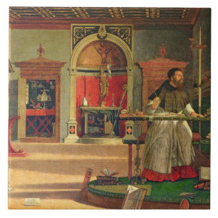 Vision von St. Augustine, 1502-08 (Öl auf Leinwan Fliese