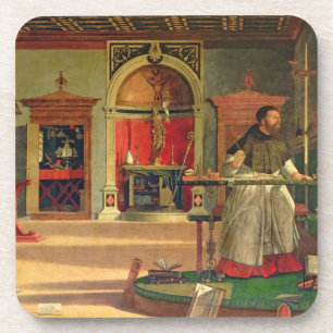 Vision von St. Augustine, 1502-08 (Öl auf Leinwan Getränkeuntersetzer