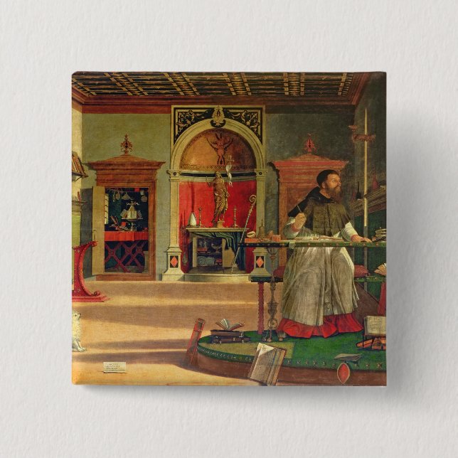 Vision von St. Augustine, 1502-08 (Öl auf Leinwand Button (Vorderseite)