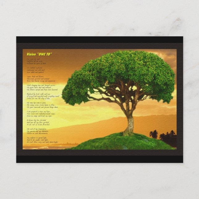 Vision "ZU SEIN" Postkarte (Vorderseite)