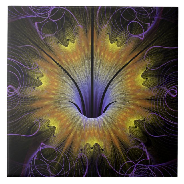 Visionäre Blume Fliese (Vorderseite)